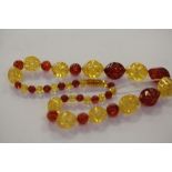 Simulated amber necklace