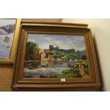 Original Oil Painting of Richmond Castle by Gerald Hodgson