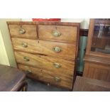 George III mahogany chest of drawers with square top