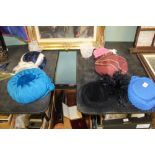 Various vintage ladies hats