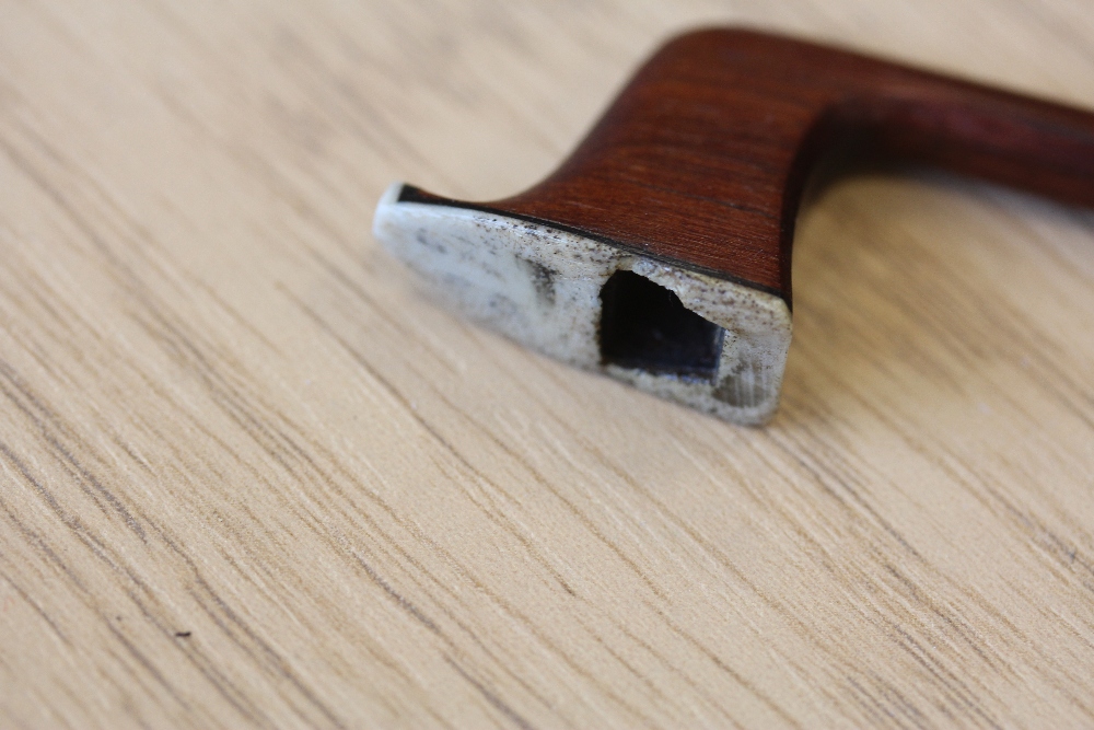 A silver mounted violin bow branded VF Fetique A Paris. Octagonal stick, full size, together with - Image 5 of 11