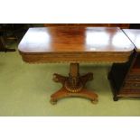 George IV mahogany card table