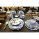 Quantity of Spode Italian blue and white wares etc