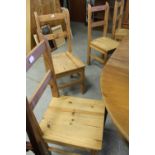 4 Mexican pine chairs