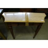 Marble top French style hall table