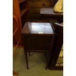 Georgian mahogany tambour fronted night stand