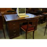 Mahogany pedestal desk