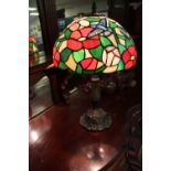 Tiffany style electric table lamp