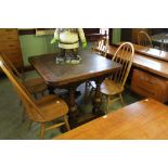 4 light Ercol tall dining chairs