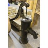 Black painted metal decorative water pump