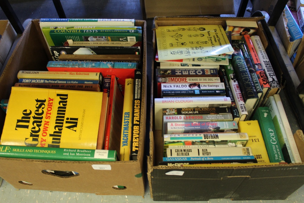 2 boxes of Sports Related Books