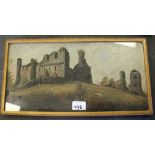 F.B. 19th Century oil painting of Penrith Castle