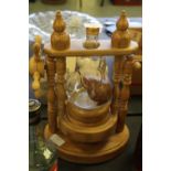 Wooden Pear Brandy Decanter