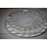 Lalique "Roscoff" bowl, 35cm diameter, post 1945 with engraved signature "Lalique France" to bowl