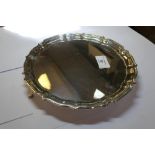 Silver salver of traditional form