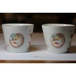 A Pair of fine early 18th century Meissen conical tea bowls No335- Phoenix design