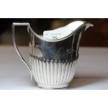 Half fluted silver cream jug 156g