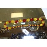 Simulated amber necklace