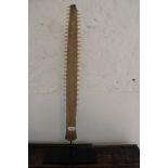 Antique Sawfish rostrum, mounted onto metal stand