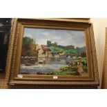 Original Oil Painting of Richmond Castle by Gerald Hodgson