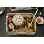 Small box of miscellaneous, including Oriental Bottles