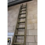 Extending wooden ladders