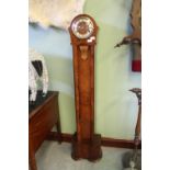 1930s Westminster Chime walnut Granddaughter clock with key and pedulum