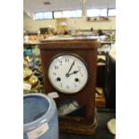 Edwardian Oak Mantel Clock