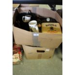 2 boxes of breweriana