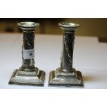 Pair Edwardian Silver Candlesticks (loaded)