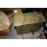 Dutch Brass Log Bin/Coal Box