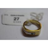 585 Gold Bi-colour Diamond Set Ring 13.3g