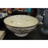 19th Century Gilt & White Porcelain Bowl (A/F) with Shipping Vignette