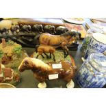 Leonardo Figurine Mare & Foal & Shire Horse