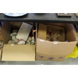 2 Boxes of Miscellaneous China, Glass etc