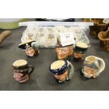 6 Small Royal Doulton Character Jugs