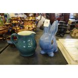 Wetheriggs Jug and Sylvac Rabbit