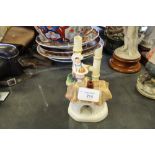 2 Pastel Burners, one in shape of a Cottage and Pottery Cook with holding jelly plate