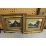 2 early 20th century gouaches - country scenes