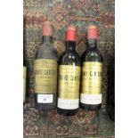 Three half bottles of Chateau Brane-Cantenac Margaux 1960 Chateau bottled, two bear Sichel & Fils