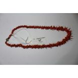 Graduated coral necklace