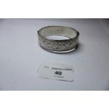 Silver Bangle - Engraved Design