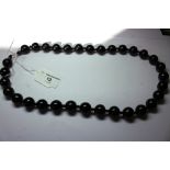 Russian jet (gagat) bead necklace