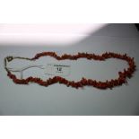 Graduated coral necklace