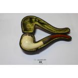 Damaged Meerschaum Pipe in Case