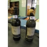 Two approx 75cl bottles of Warres LX Port 1955, issued by the Wine Society, seals damaged