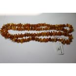 Long baltic amber necklace from Karlingrad, Russia