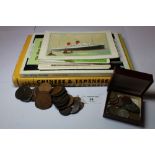 Cloisonné Enamel Book, Chinese Book, Postcards and Coinage