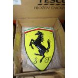 Ferrari Cast Metal Reproduction Sign