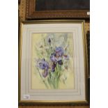 Joan Ibbotson - Watercolour - Blue Flat Irises